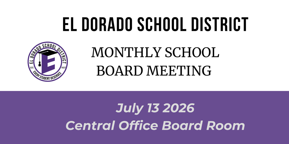 el dorado school district monthly school board meeting - july 13, 2026