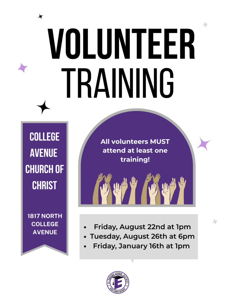 volunteer training dates 25-26