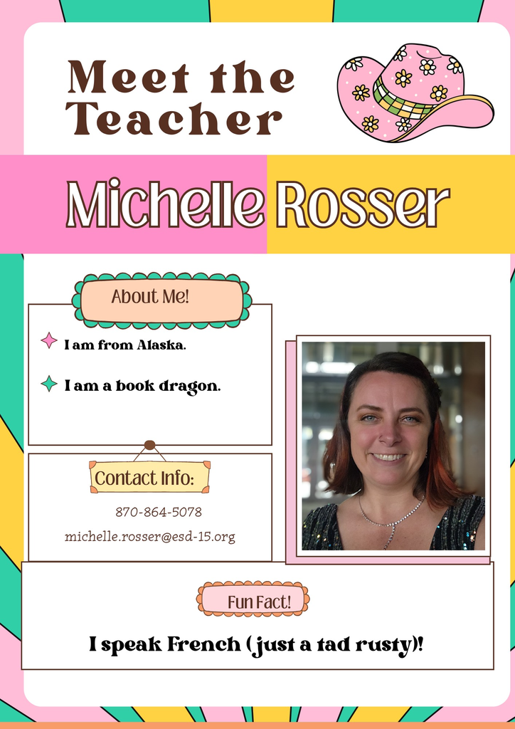 Meet The Teacher Back to School Flyer in Colorful Retro Lined Style