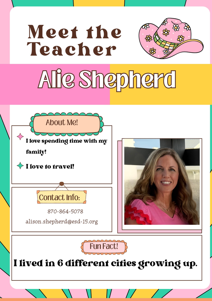 Meet The Teacher Back- Alie Shepherd