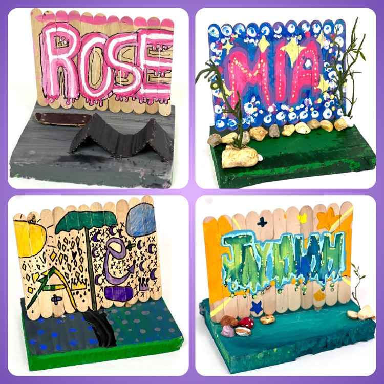 miniature graffiti fences