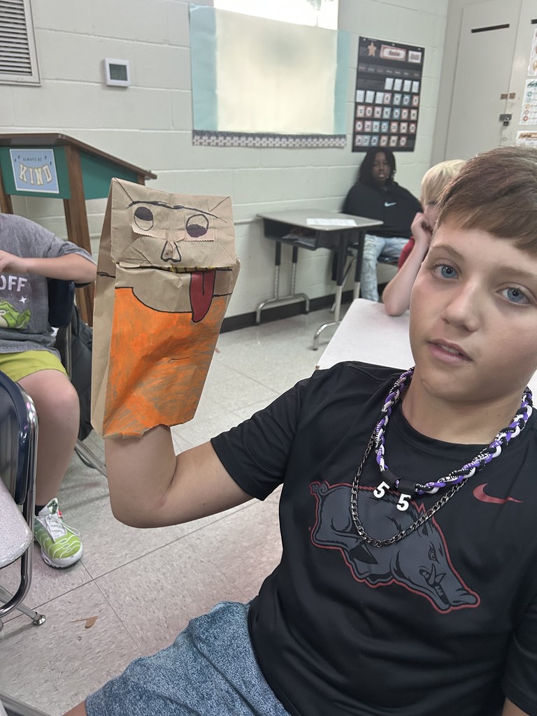 Students showing off their projects
