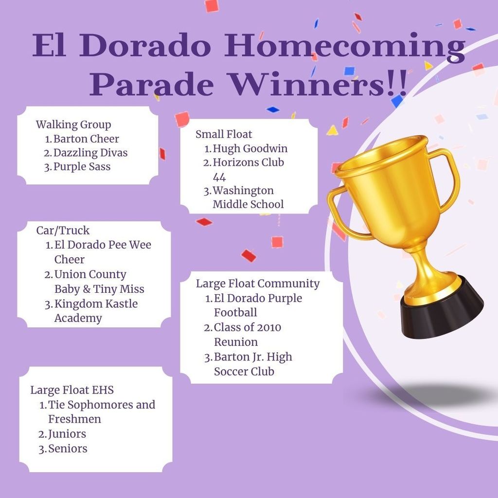 Congrats to our parade float winners