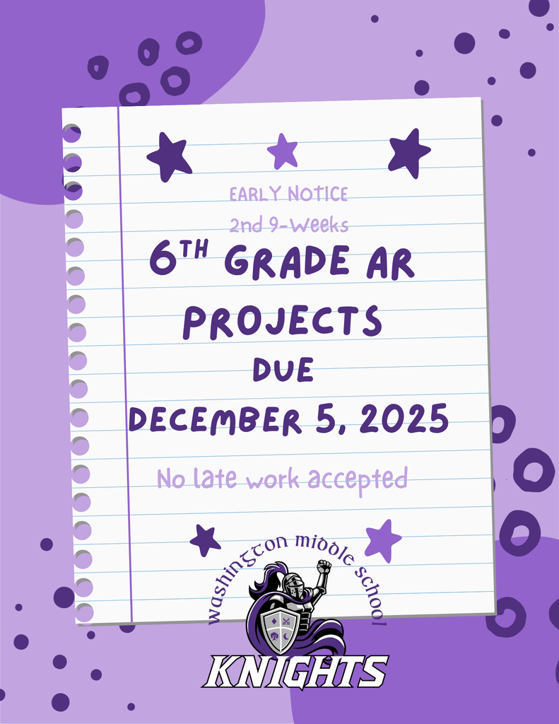 6th grade AR Projects due December 5, 2025