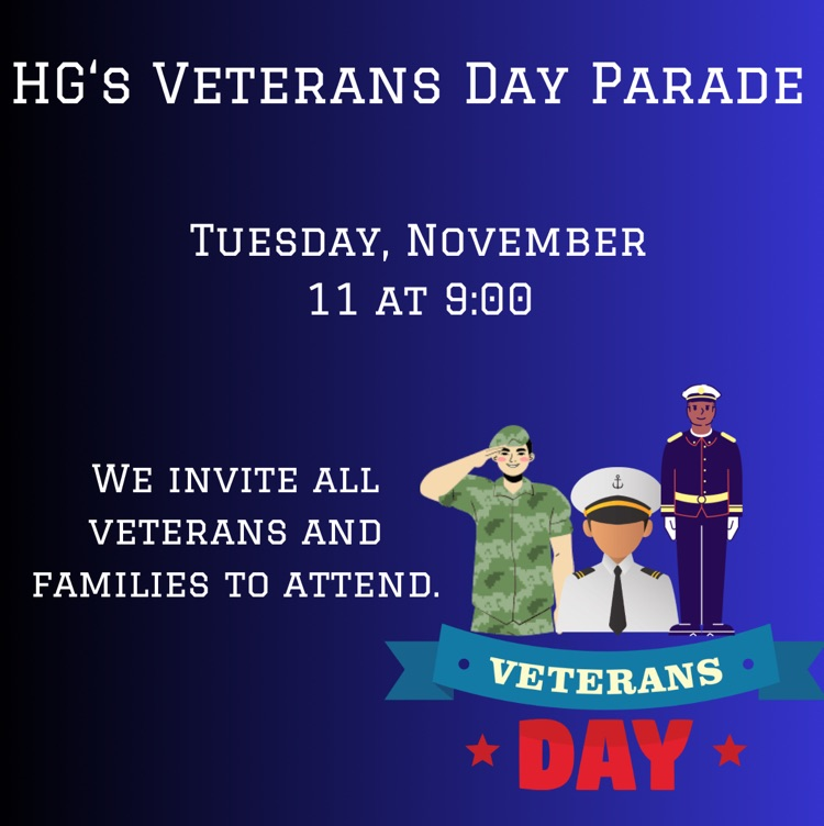 Veterans Day Parade Nov 11 at 9