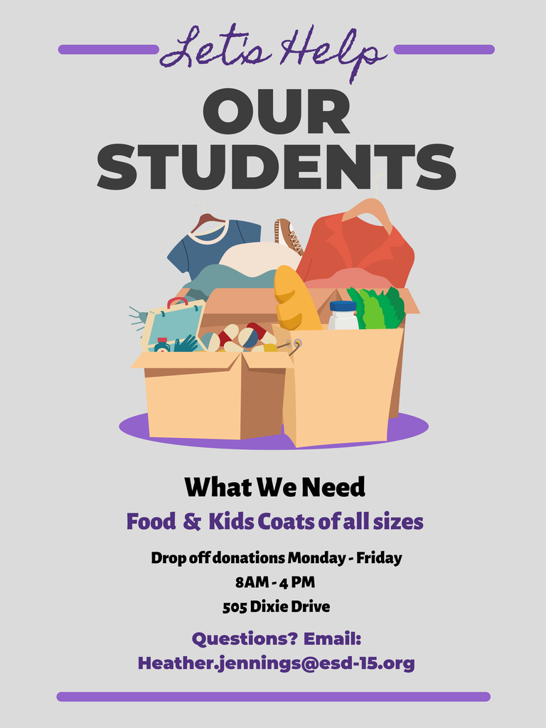 esd in need of food and food and childrens coat donations to fill food pantry and resource center at retta brown 