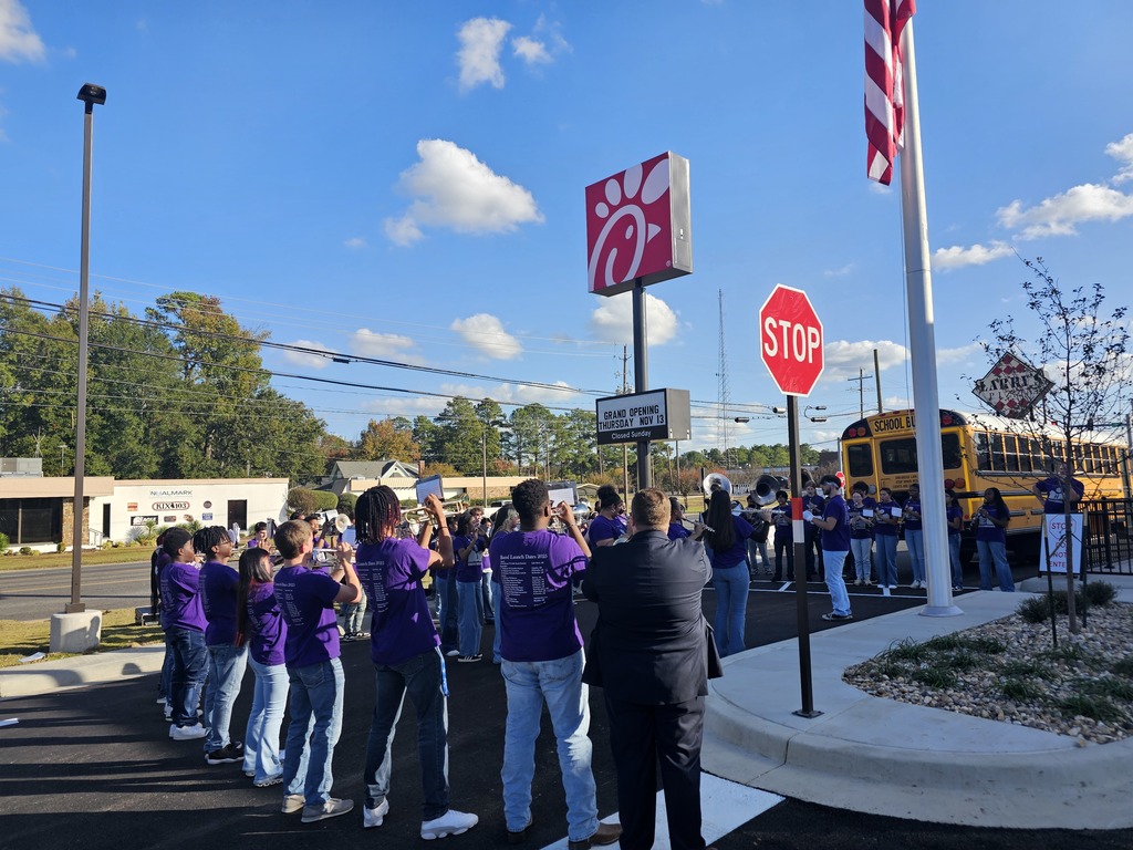 Wednesday the EHS Marching WildCats were invited to perform at the ribbon cutting ceremony for Chick Fil A. Owner Operator Cole Caddenhead, played trumpet with the wildcats to celebrate!