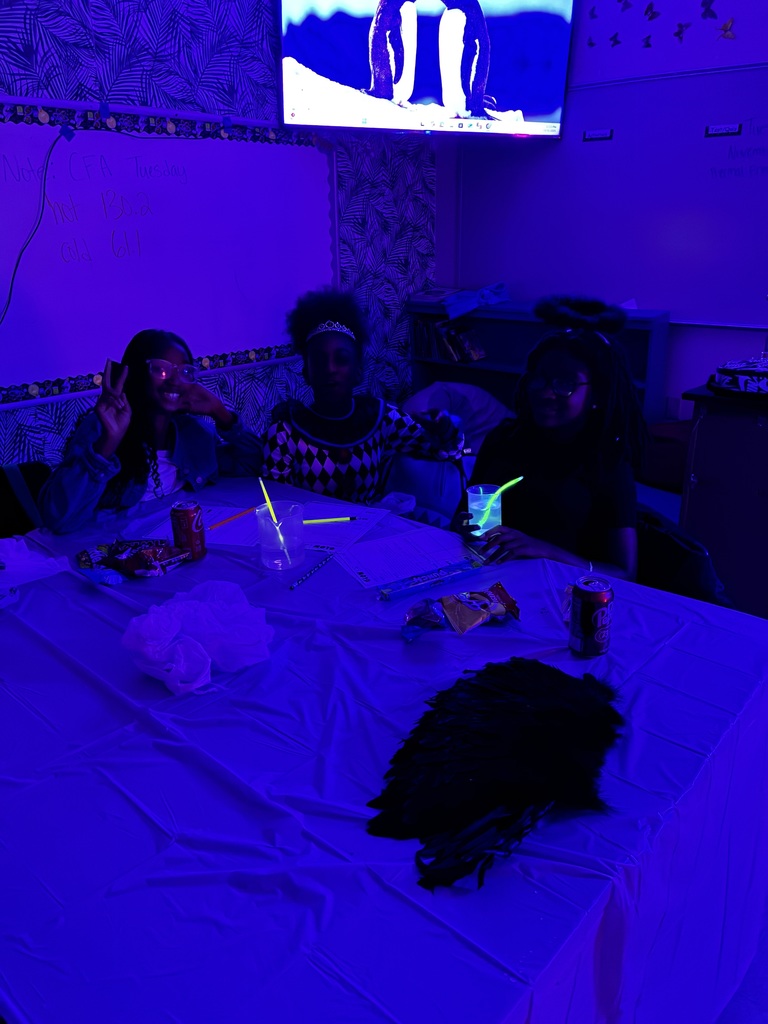 students during glow activity