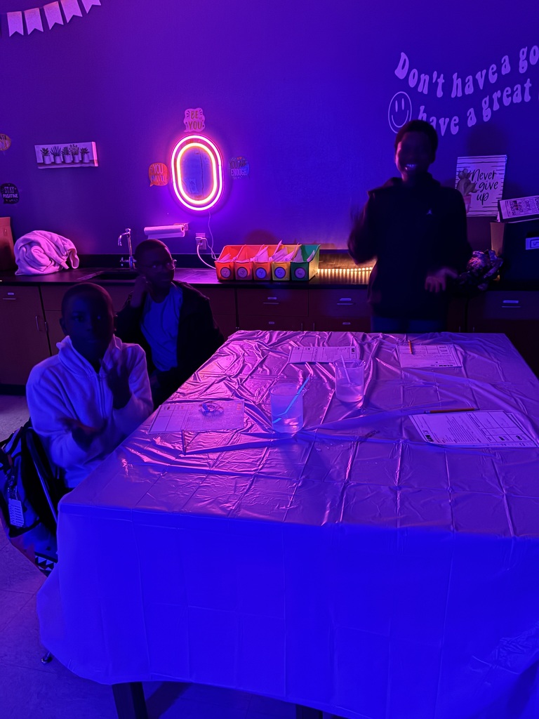 students during glow activity