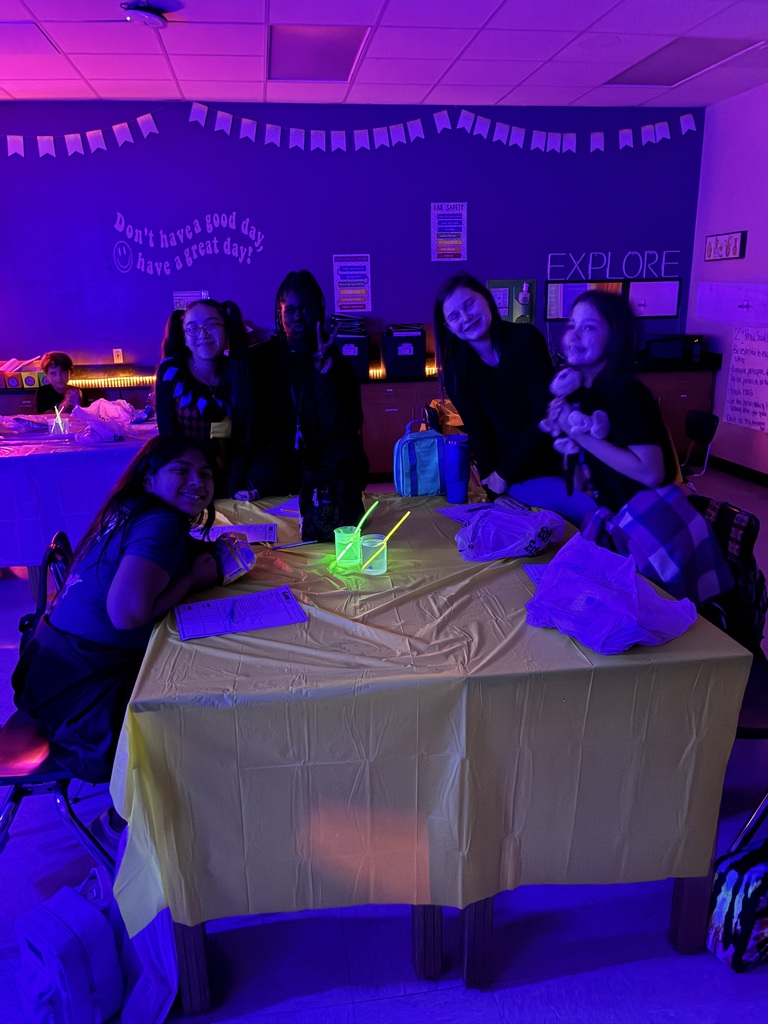 students during glow activity