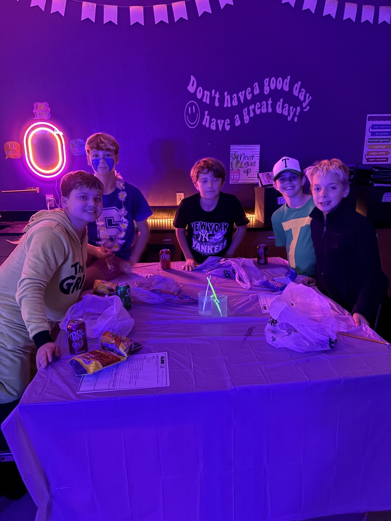 students during glow activity