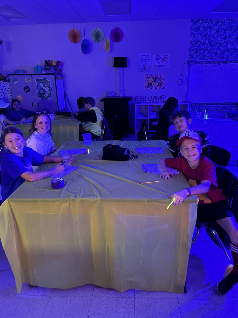 students during glow activity