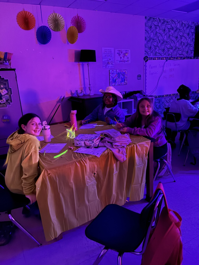 students during glow activity