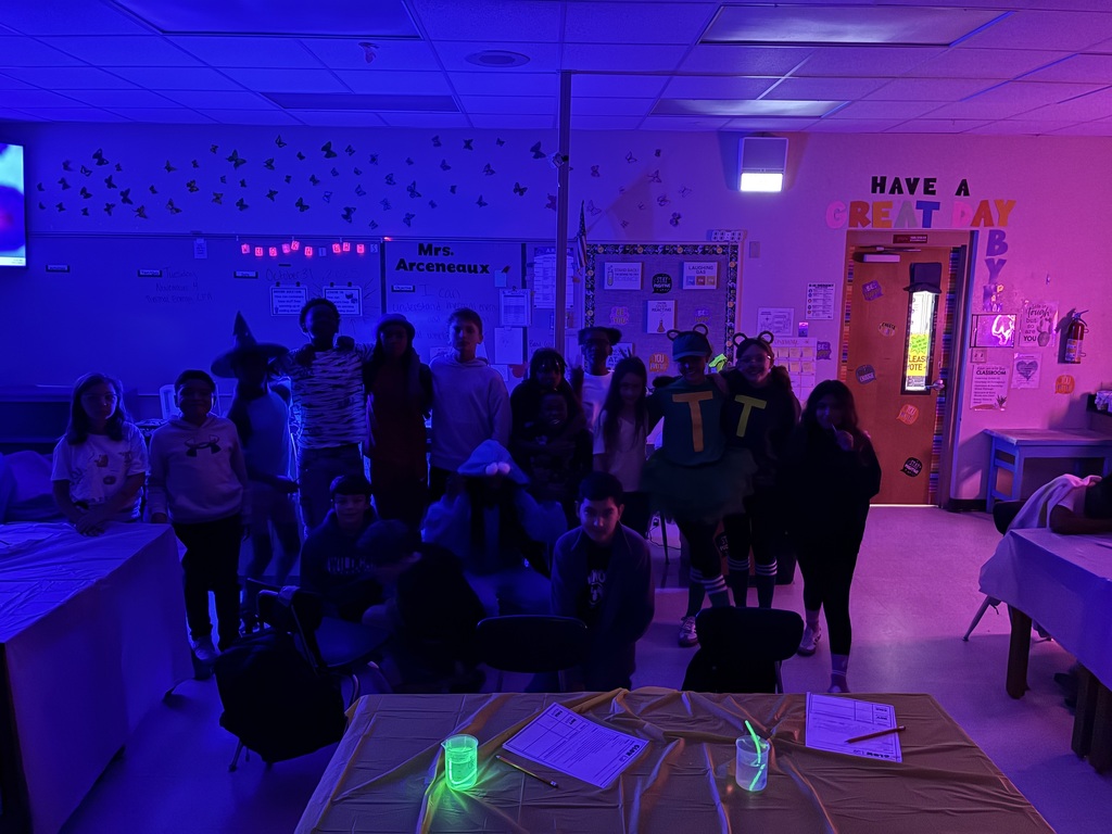 students during glow activity