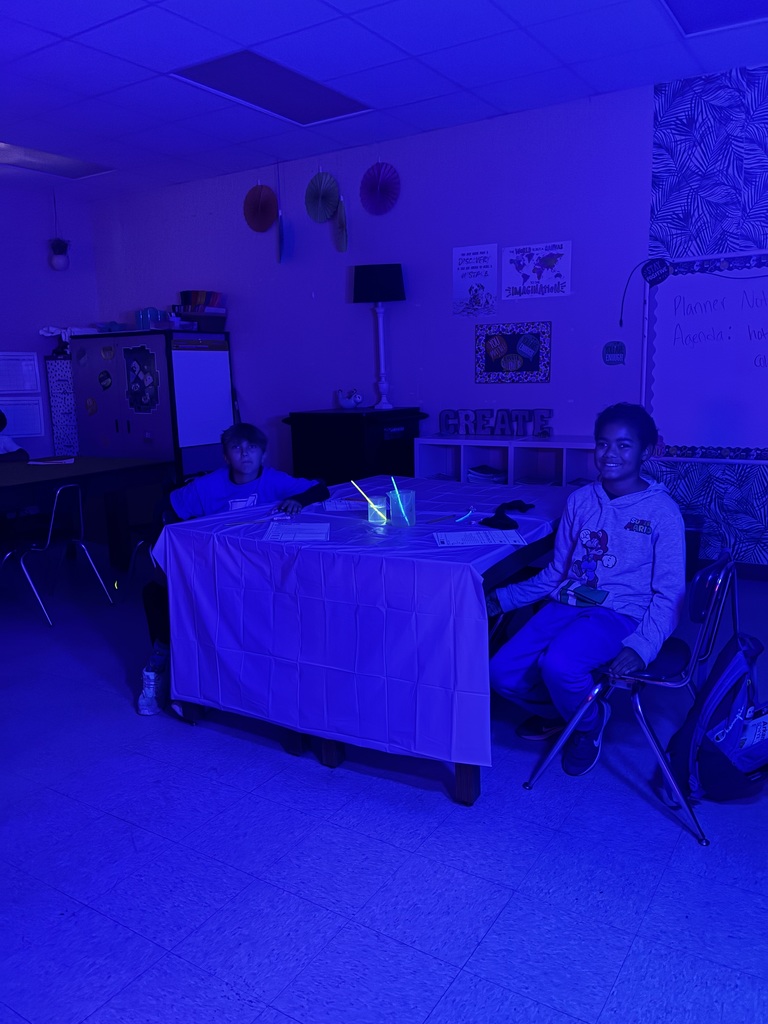 students during glow activity