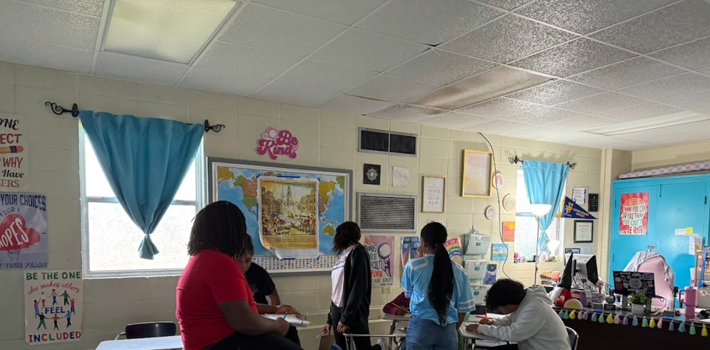 Social Studies Group studying primary resource