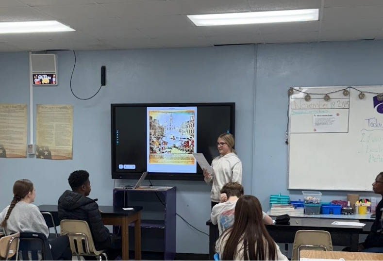 Kamryn teaching social studies