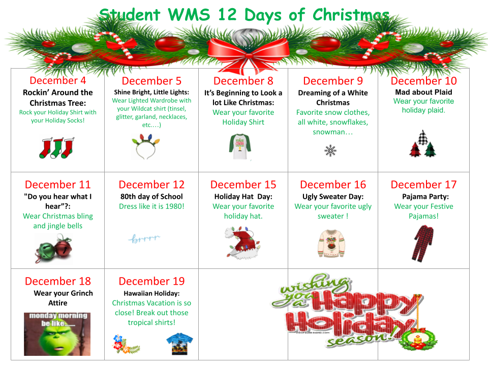WMS Christmas Calendar
