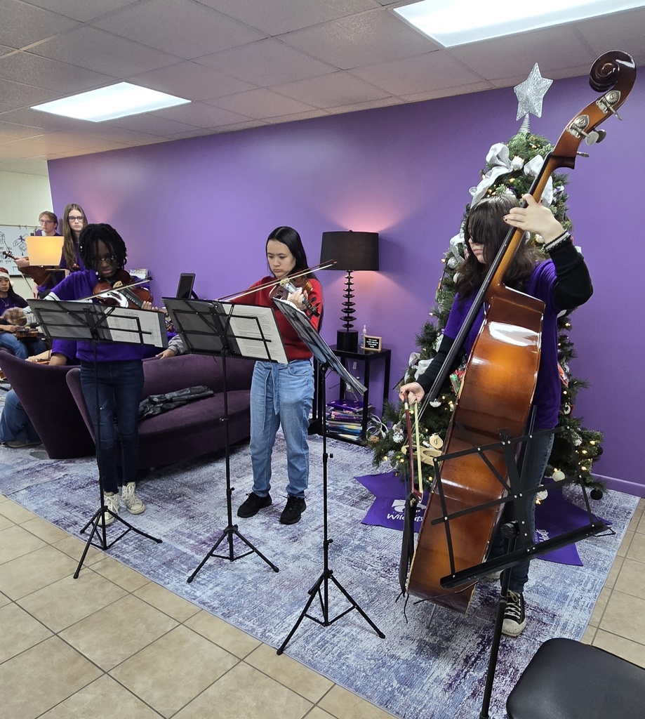 orchestra trio playing christmas music