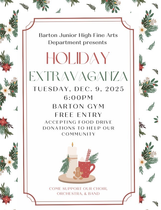 BJHS Fine Arts Holiday Concert Flyer
