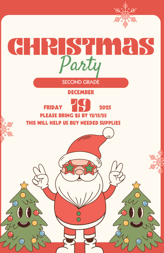 Second Grade Christmas Party Invite