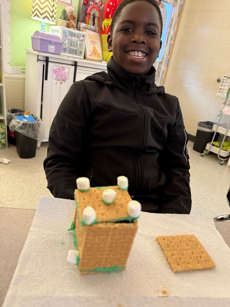 students and gingerbread houses