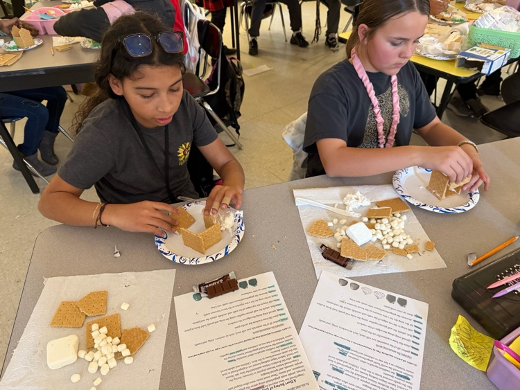 students and gingerbread houses