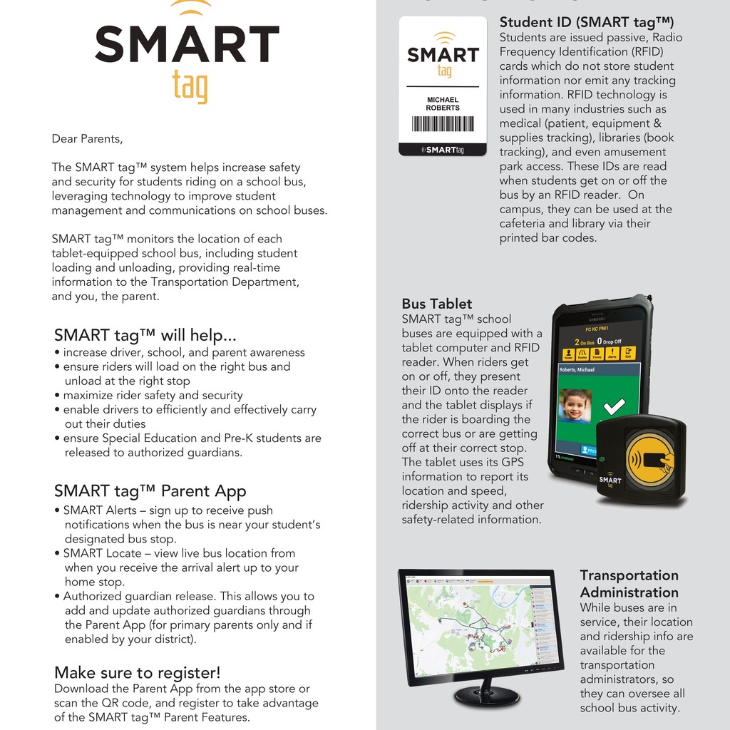 smart tag sign up information - for students who ride a school bus with the el dorado school district