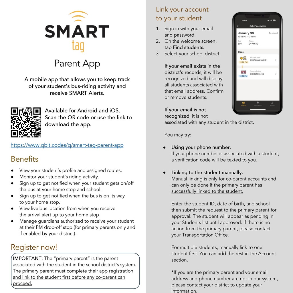 smart tag sign up information - for students who ride a school bus with the el dorado school district