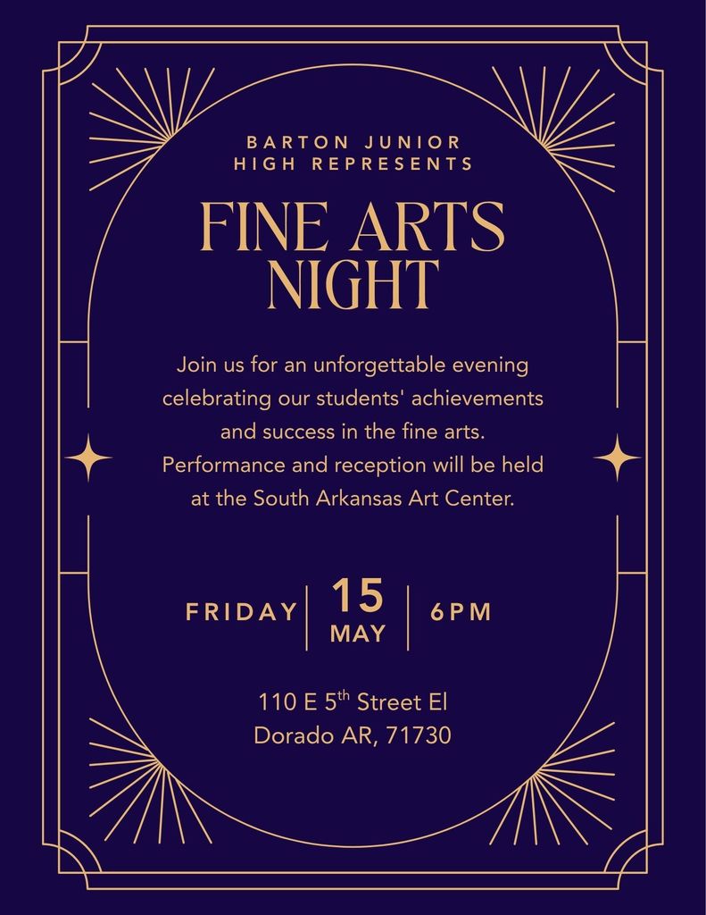 2026 Fine Arts Night Flyer