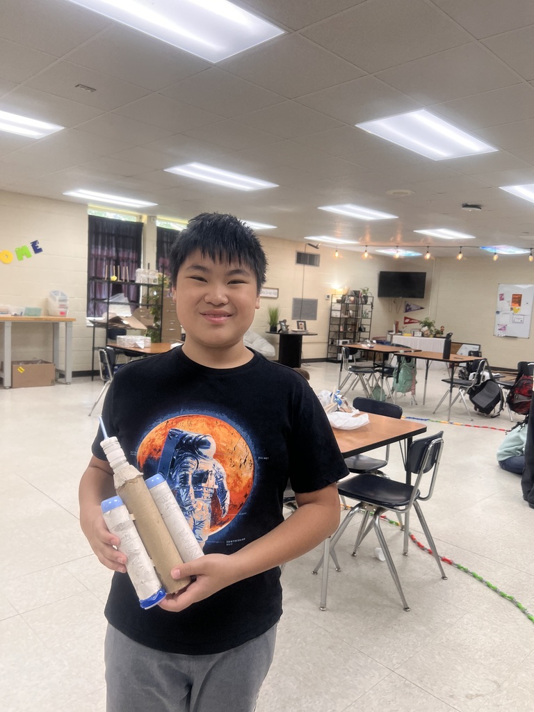 Student with project