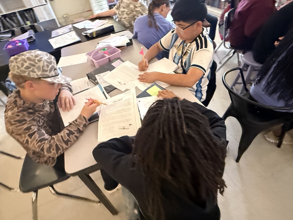 students learning