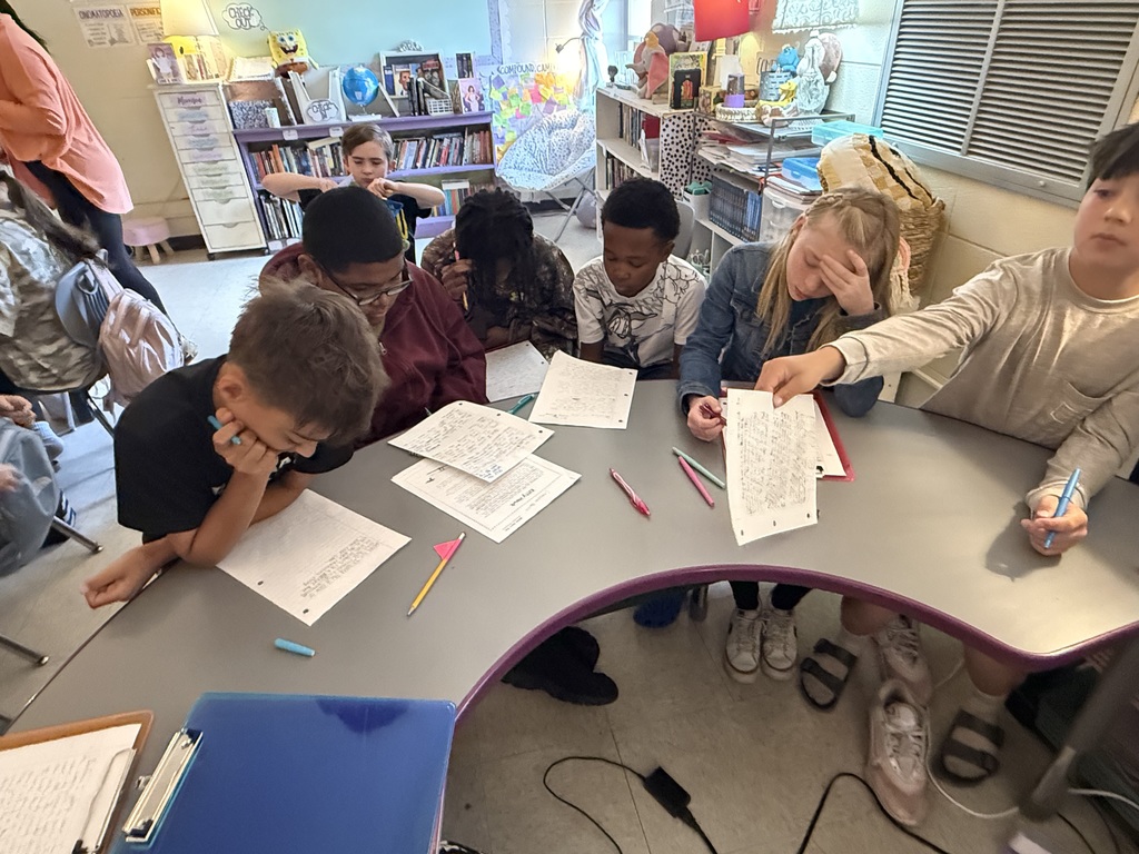students learning