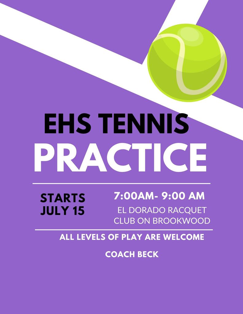 Tennis practice for 26-27 season starts July 15