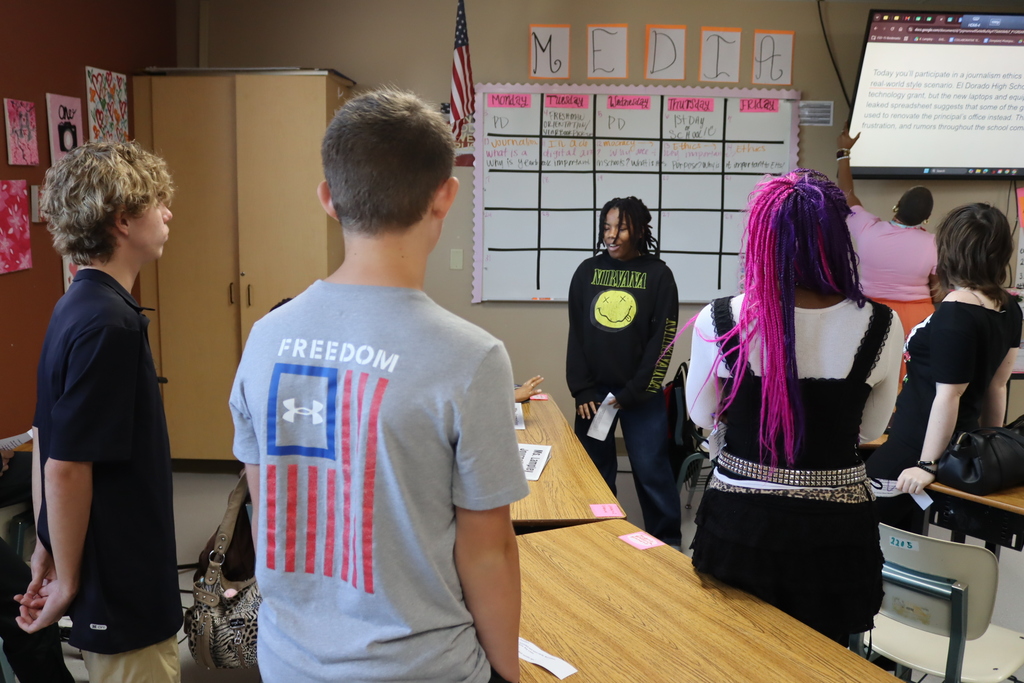 students working in group project