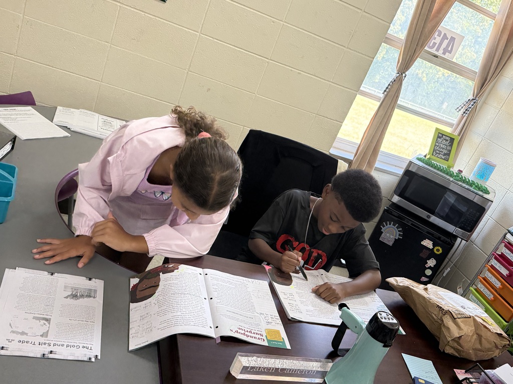 Students reading in different places in the classroom