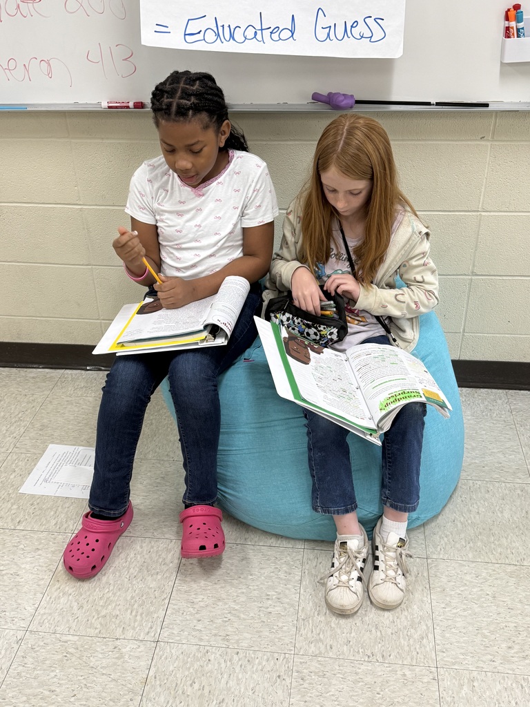 Students reading in different places in the classroom
