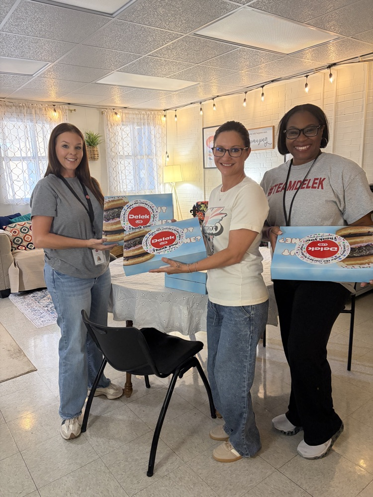 staff with donut boxes