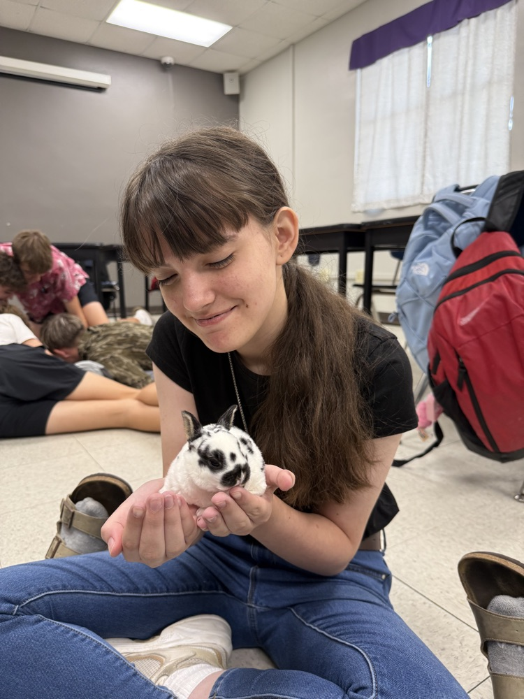 girl with bunny