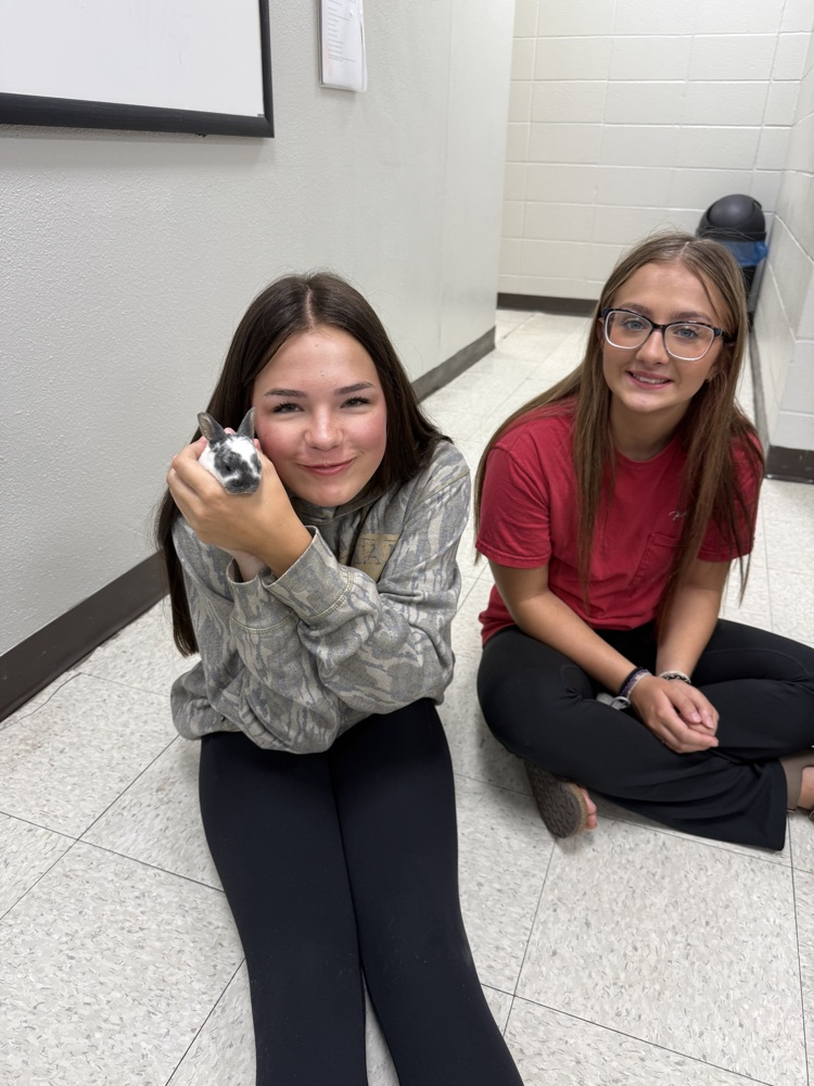 two girls with bunny