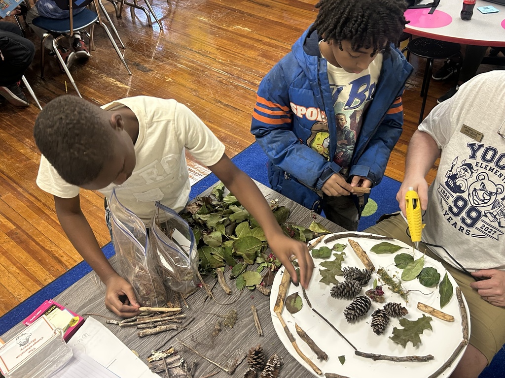 adding bits of nature to a round cardboard