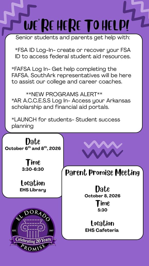 Reminder- PT conferences Oct. 8 and parent promise meeting at 5:30