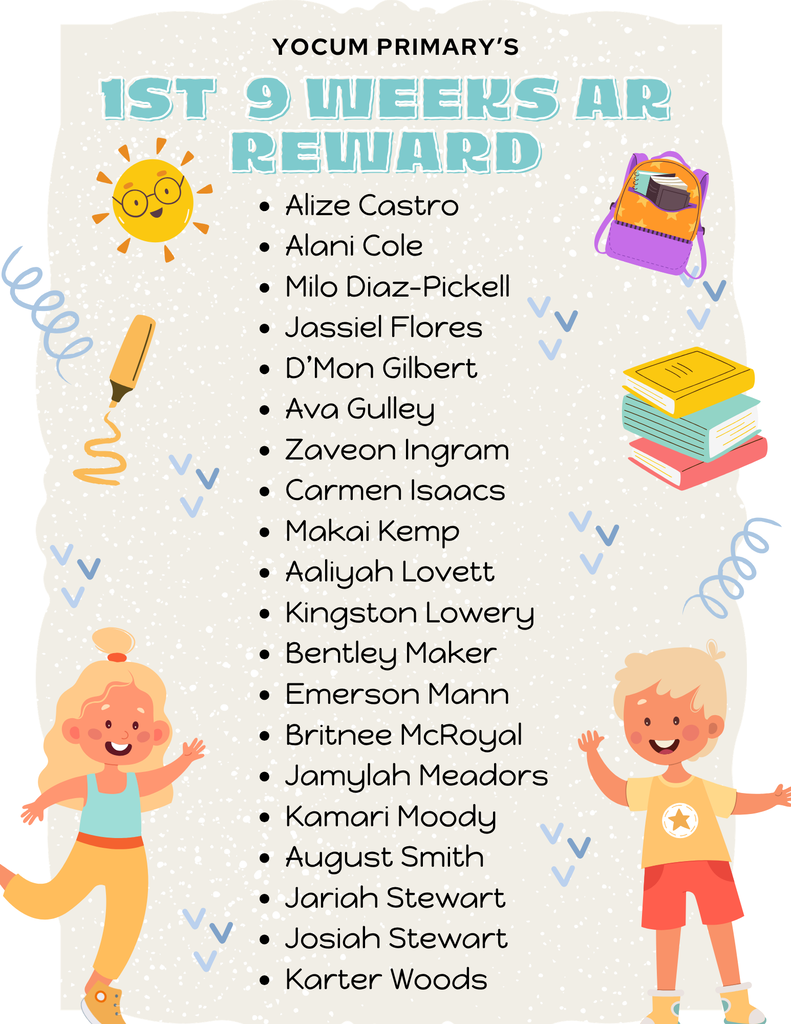 1st 9 weeks ar reward list