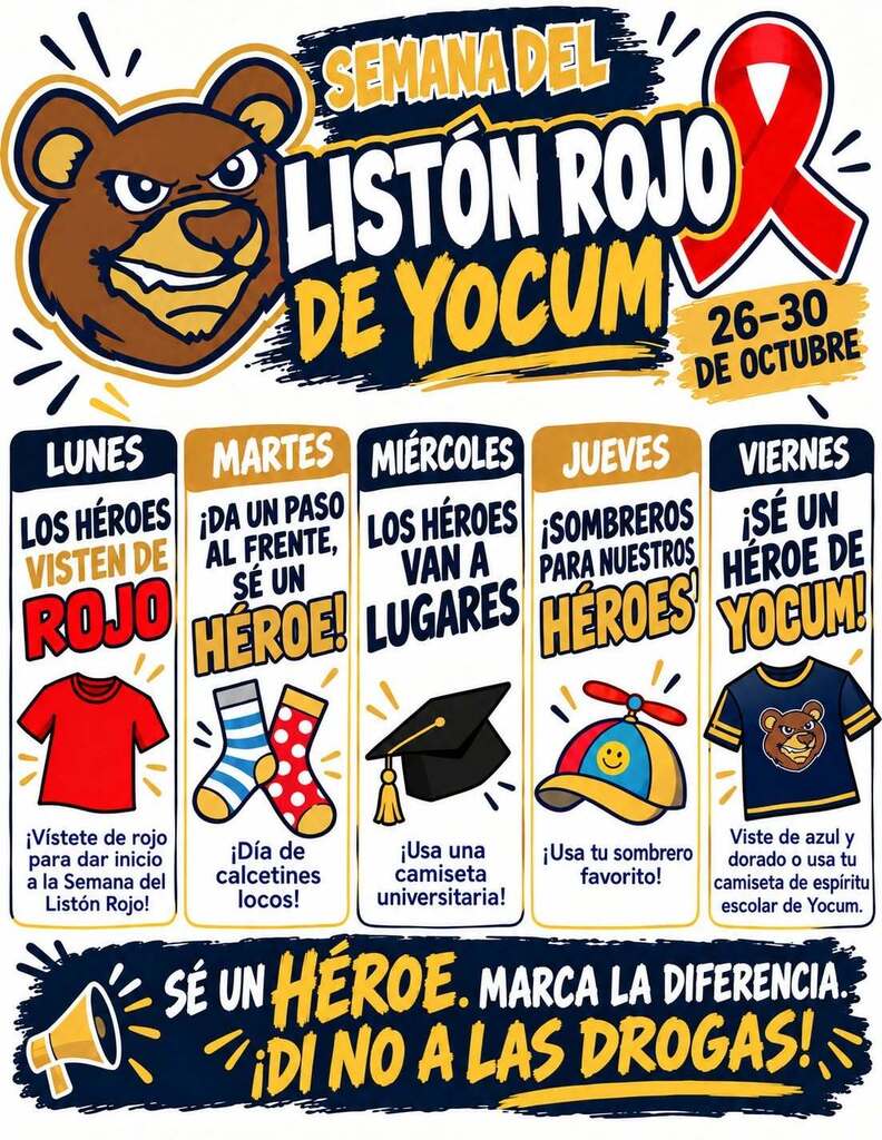 red ribbon dress up week in spanish