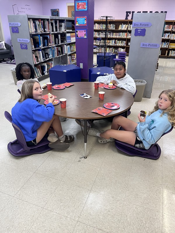 Girls eating cupcakes