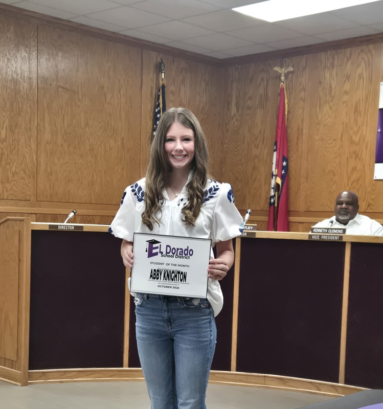 abby knighten - october barton junior high student of the month