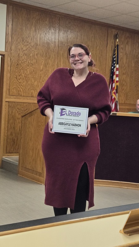classified employee of month - abigayle harmon
