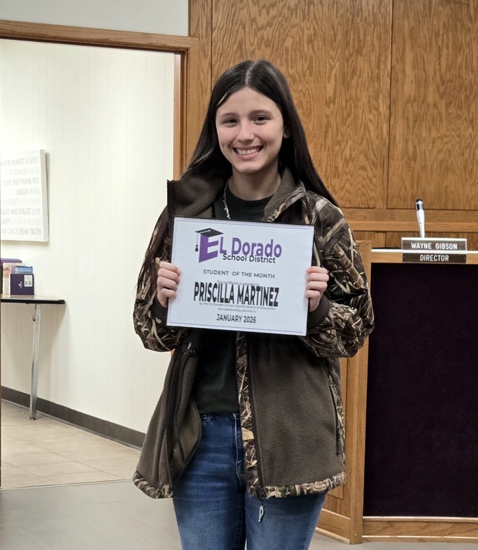 priscilla martinez - student of the month