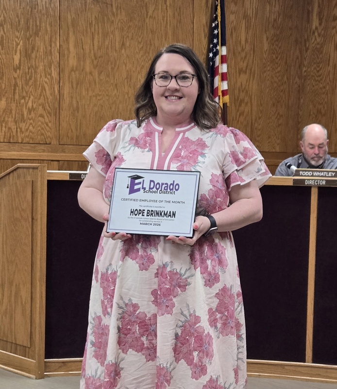 teacherr of the month - hope brinkman