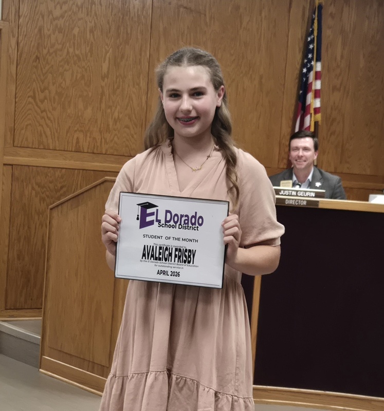avaleigh frisby - washington middle school student of the month